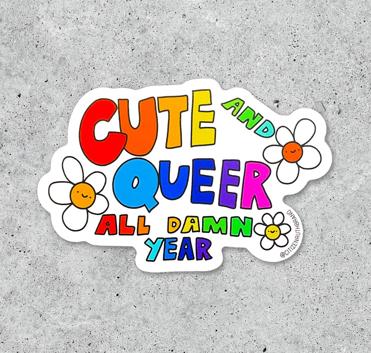 Cute and Queer Sticker - Spiral Circle