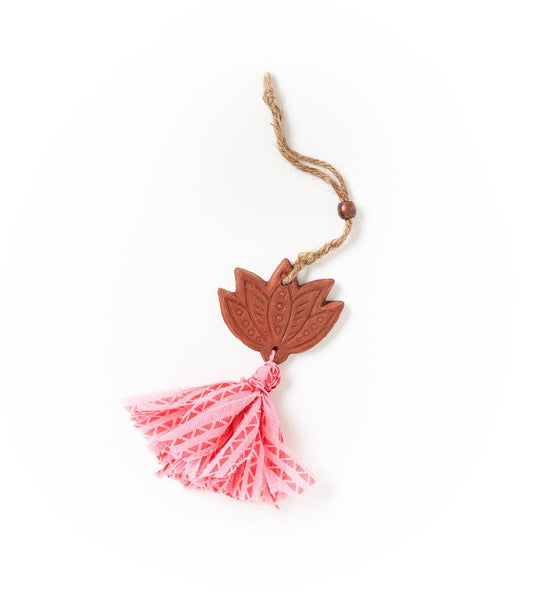 Daksha Terracotta Tassel Diffuser | Lotus - Spiral Circle