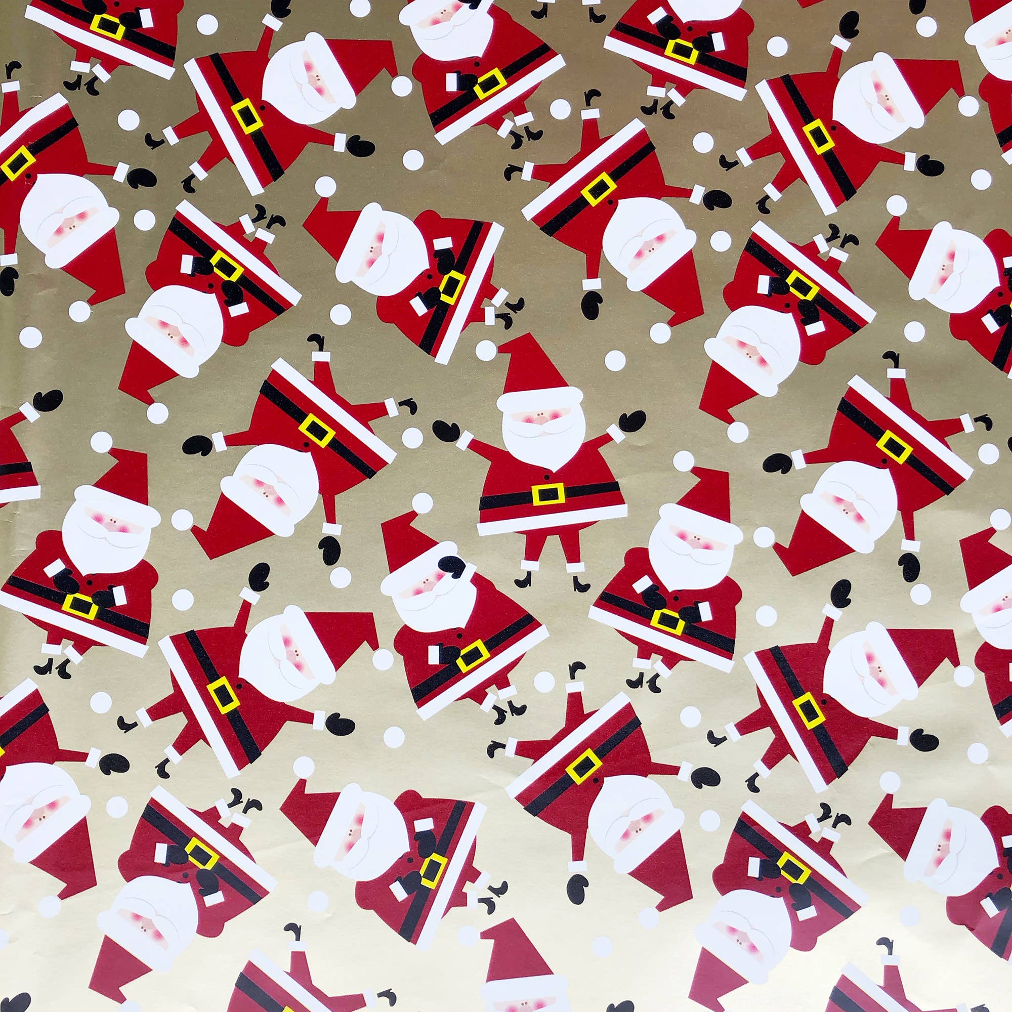 Dancing Santa Gold Wrap - Jumbo - Spiral Circle