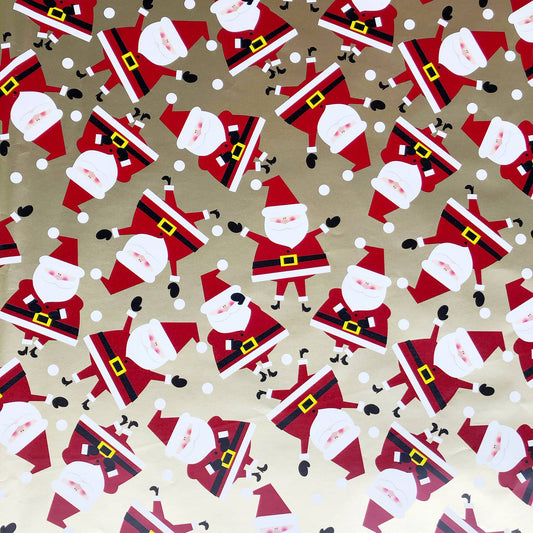 Dancing Santa Gold Wrap - Jumbo - Spiral Circle