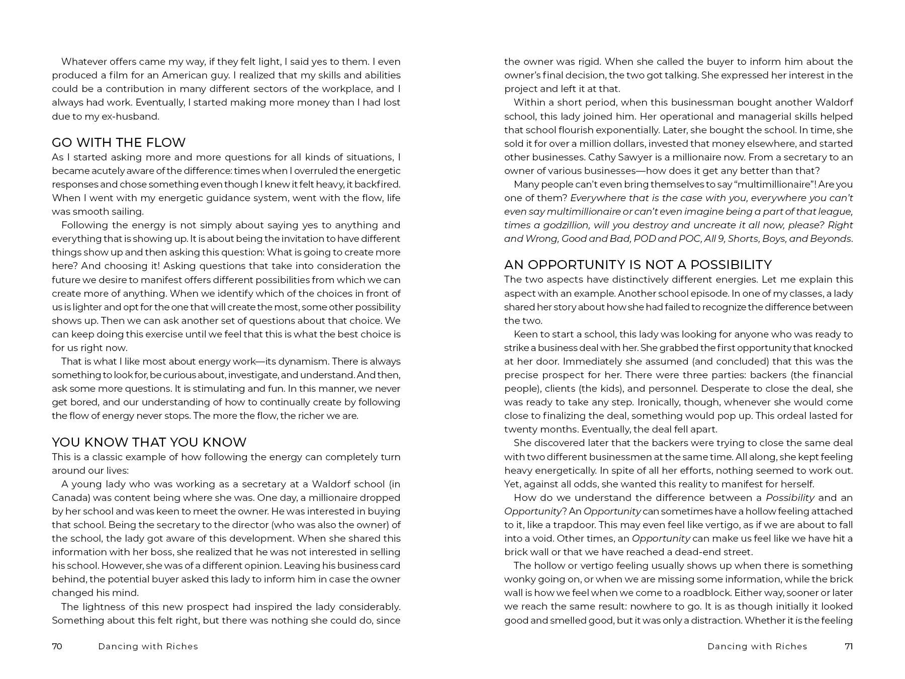 Dancing with Riches - Spiral Circle