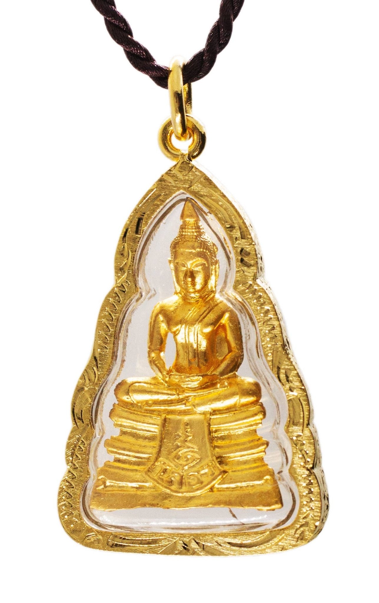 Dhyana Meditation Buddha Necklace - Spiral Circle