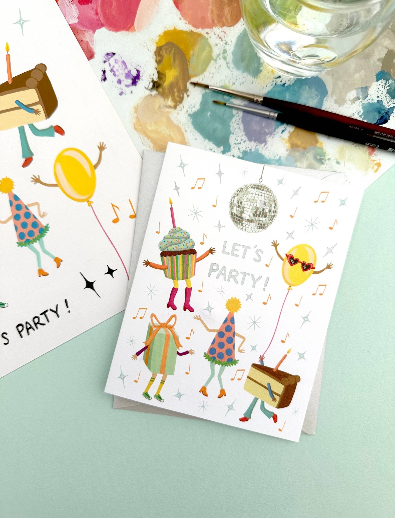 Disco Ball Party Birthday Card *Foil Stamped* - Spiral Circle