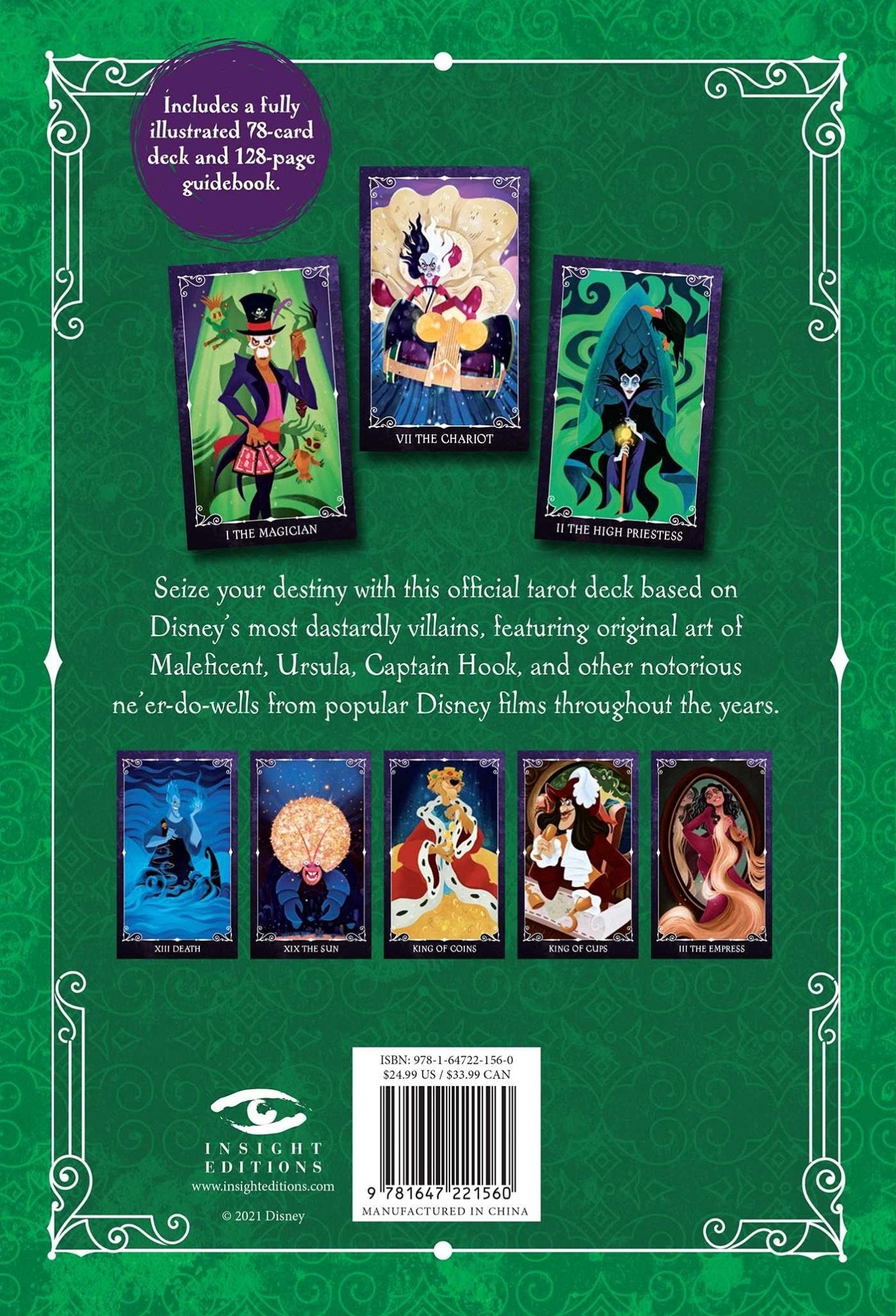Disney Villains Tarot Deck and Guidebook | Movie Tarot Deck | Pop Culture Tarot - Spiral Circle