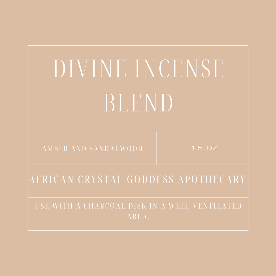 Divine Incense Blend Amber and Sandalwood - Spiral Circle