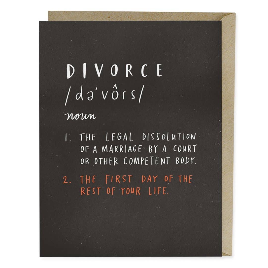 Divorce Definition Card - Spiral Circle