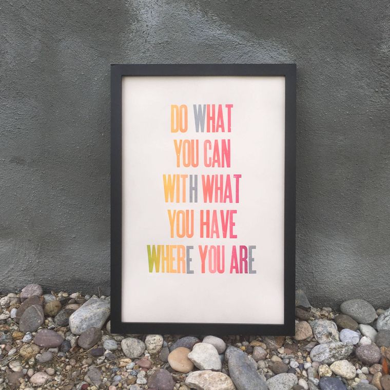 Do What You Can | 12 inch by 18 inch Art Print - Spiral Circle