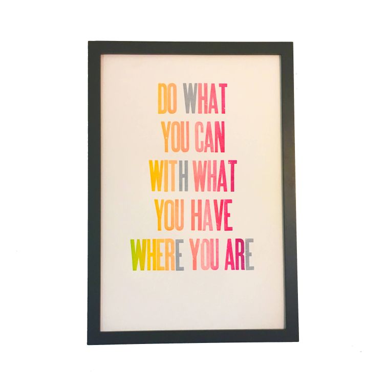 Do What You Can | 12 inch by 18 inch Art Print - Spiral Circle