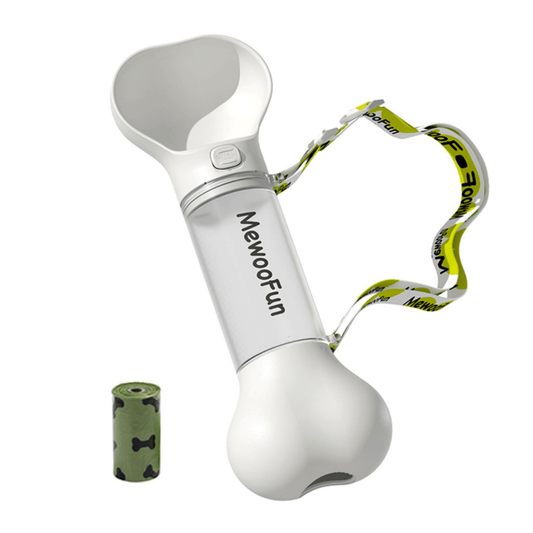 Dog Water Bottle (2-in-1 Water and Poop Bag Dispenser) - Spiral Circle