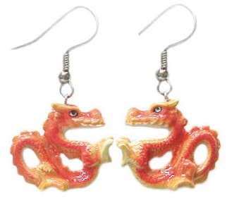 Dragon Earrings - Spiral Circle