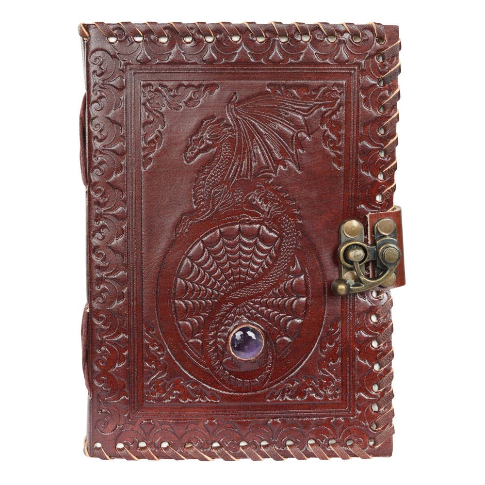 Dragon Leather Journal - Spiral Circle