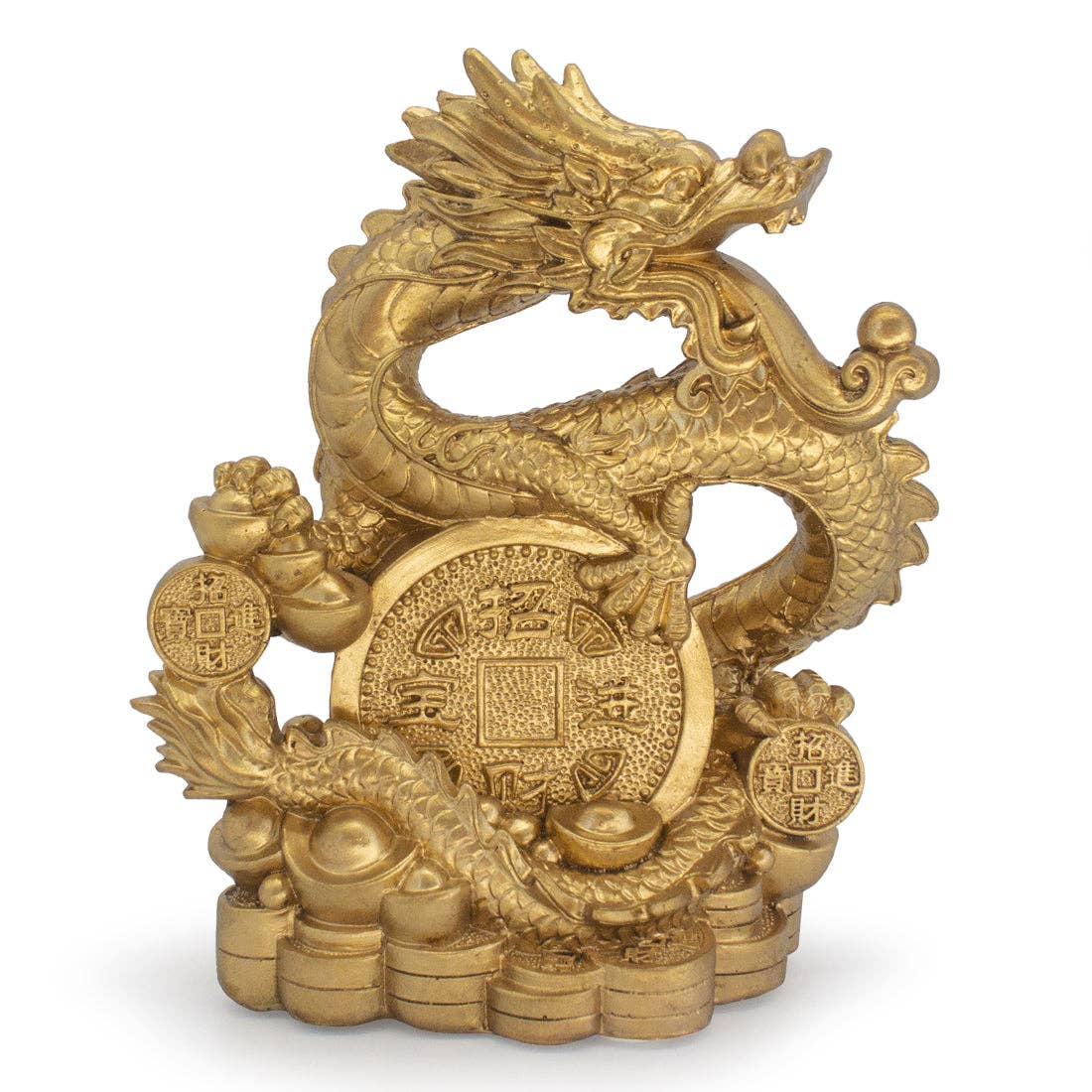 Dragon with Gold Coins - Spiral Circle