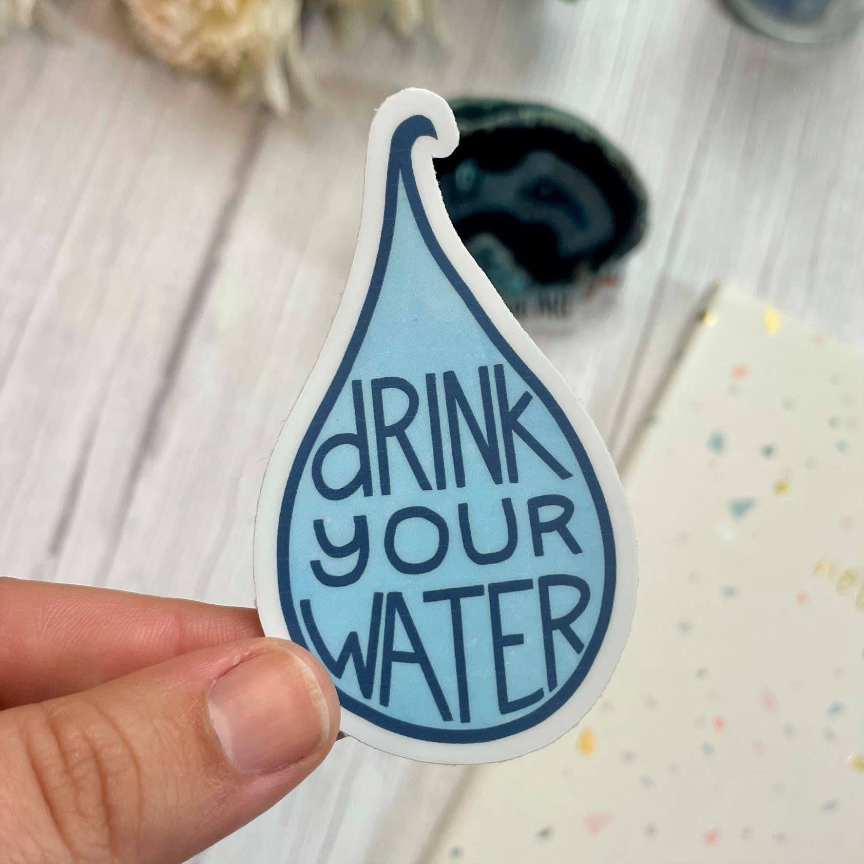 Drink Your Water | Sticker - Spiral Circle
