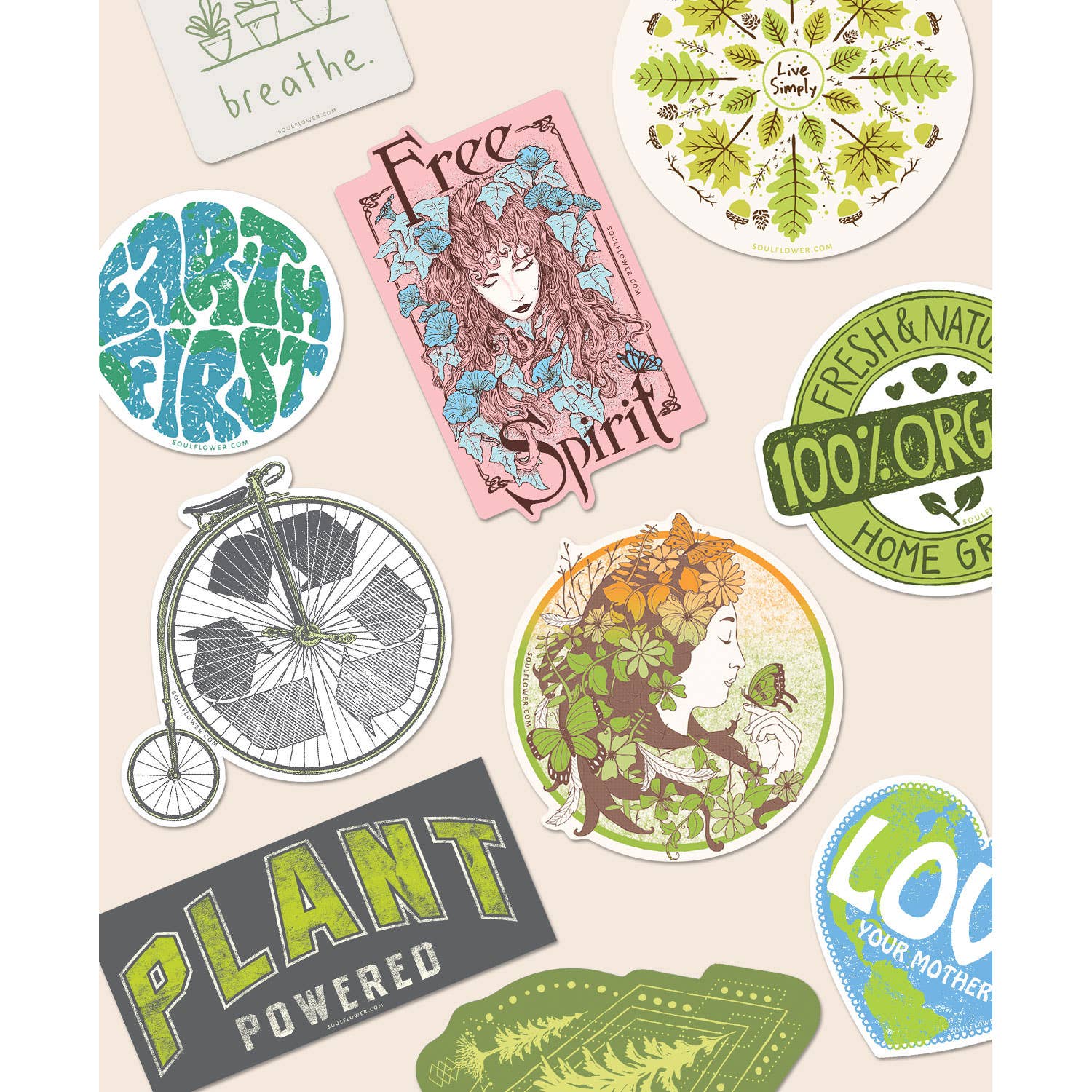 Earth Lover Sticker | Assorted - Spiral Circle