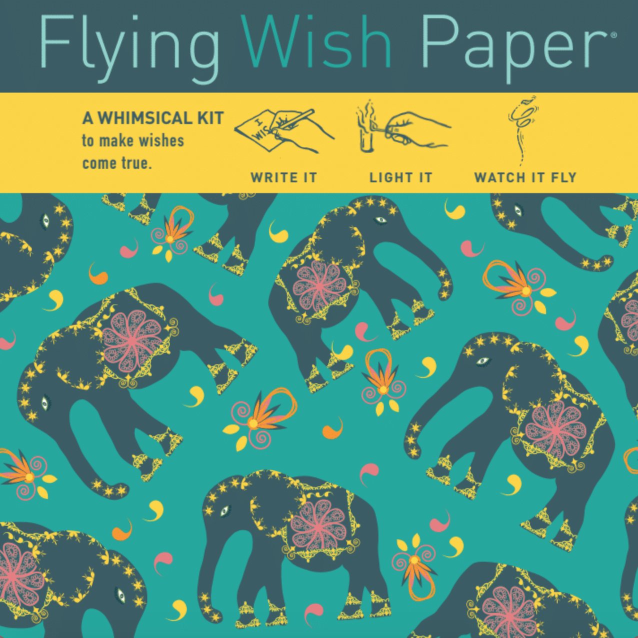 Elephant | Flying Wish Paper Kit | Mini - Spiral Circle