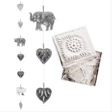 Elephant Tin Garland - Spiral Circle