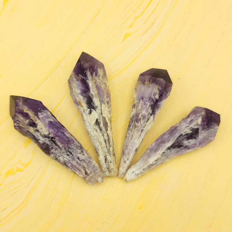 Elestial Amethyst Points - Spiral Circle