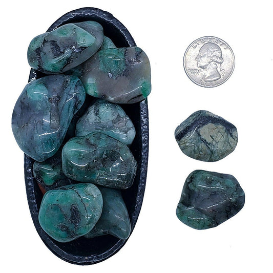 Emerald | Tumbled | Successful Love - Spiral Circle