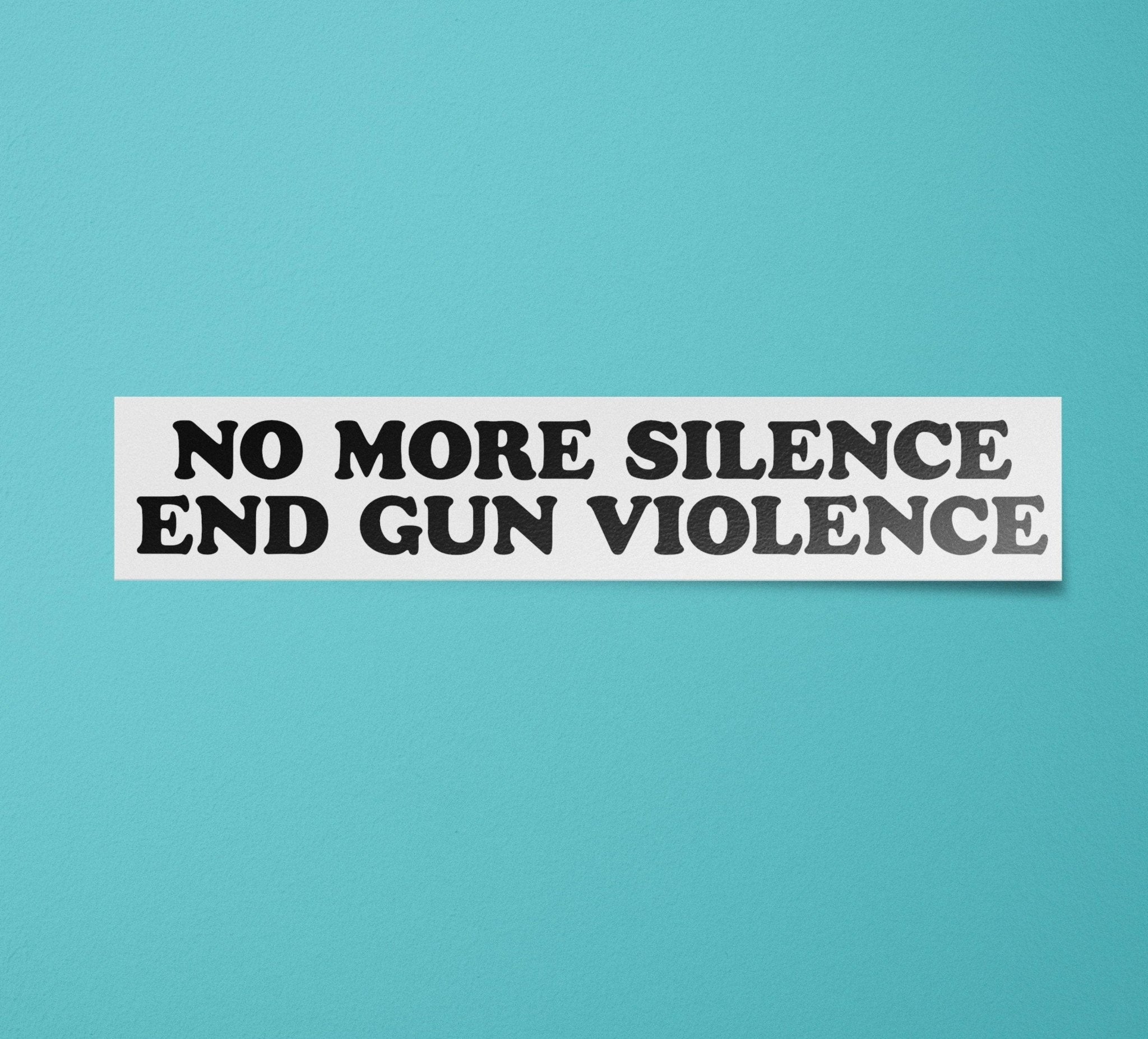 End Gun Violence Sticker | No More Silence End Gun Violence Decal | Gun Control Stickers - Spiral Circle