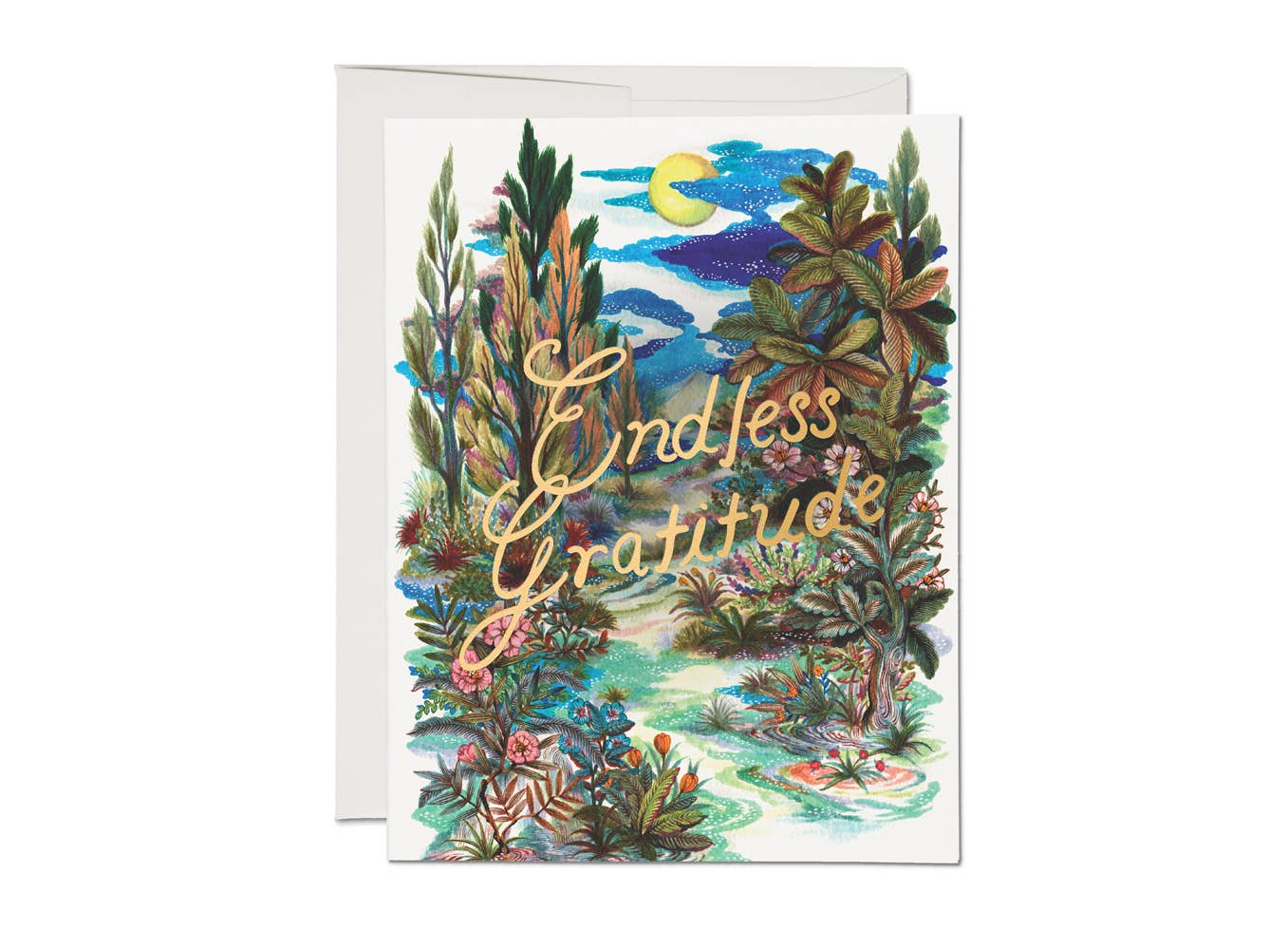 Endless Gratitude Thank You Greeting Card - Spiral Circle