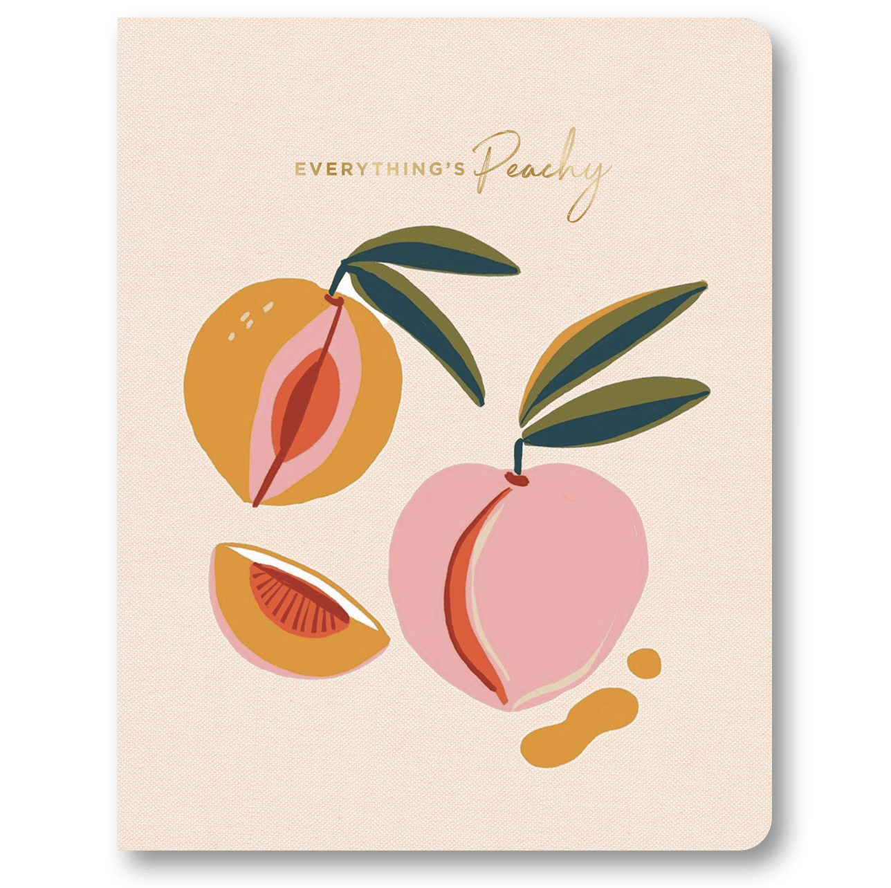 Everything's Peachy | Layflat Notebook | 7 inches by 9 inches - Spiral Circle