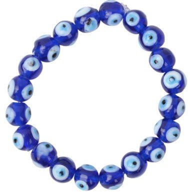 Evil Eye Bracelet | Glass | Dark Blue - Spiral Circle