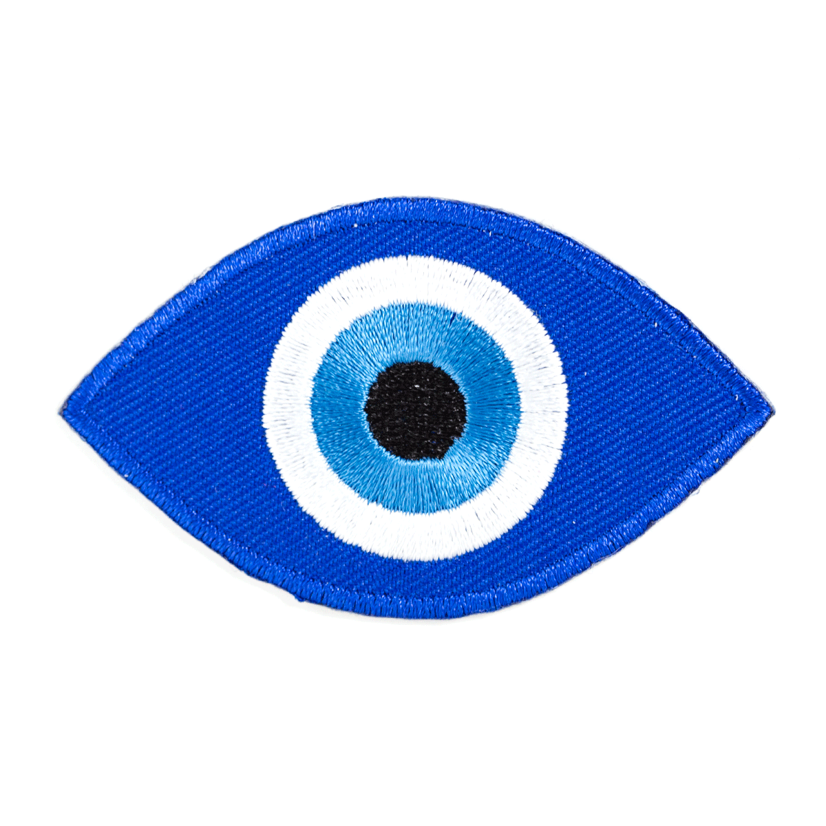 Evil Eye Embroidered Iron-On Patch - Spiral Circle