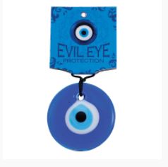 Evil Eye | Glass | 1.5" Drop - Spiral Circle