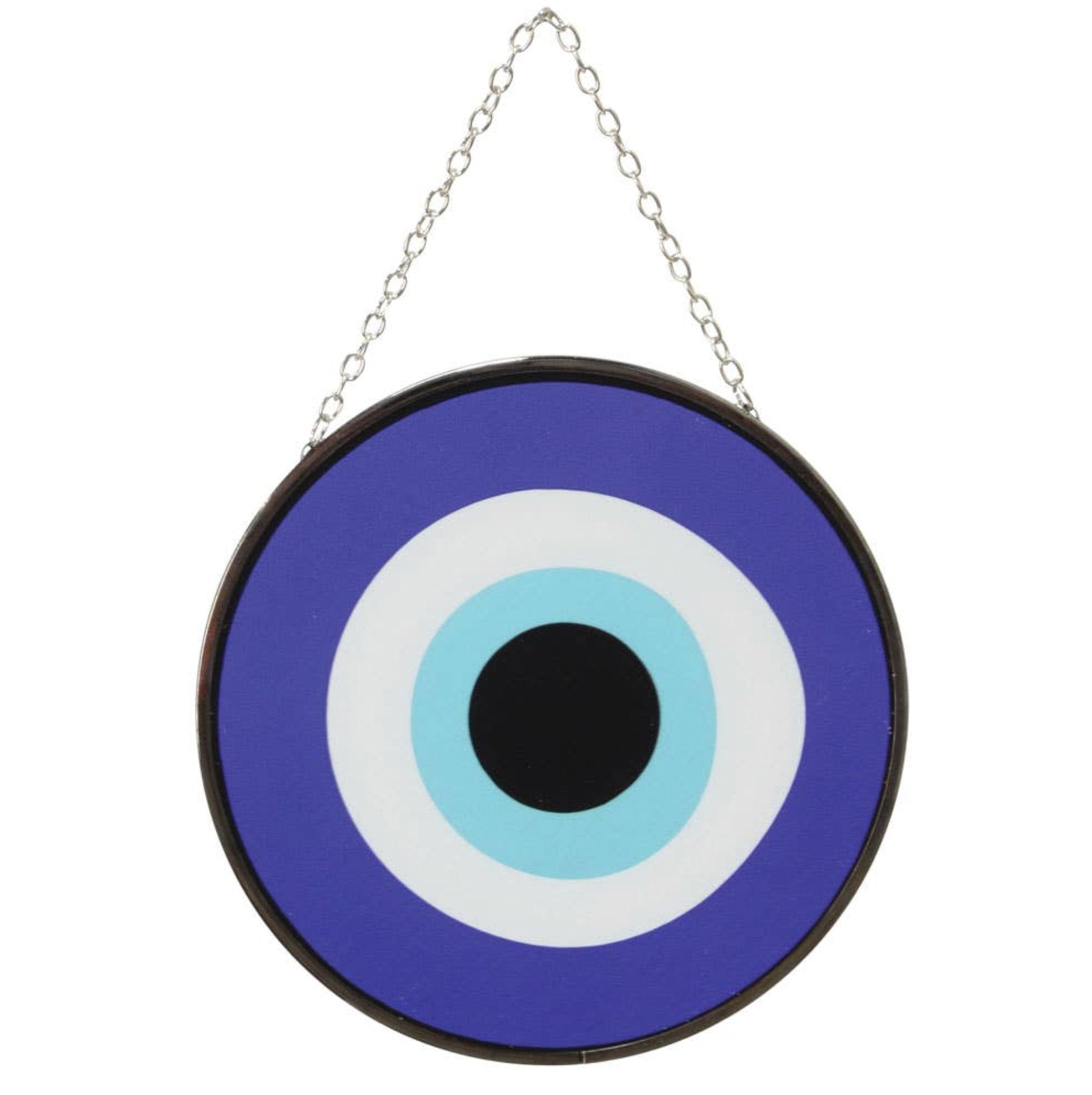 Evil Eye Stained Glass Suncatcher - Spiral Circle