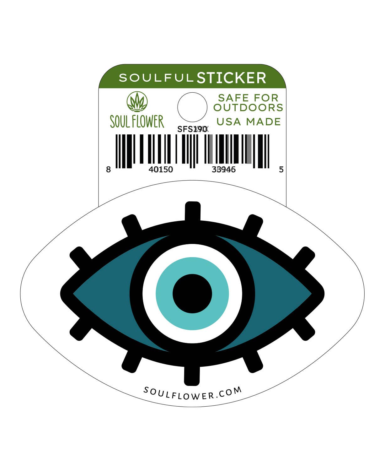 Evil Eye Sticker - Spiral Circle