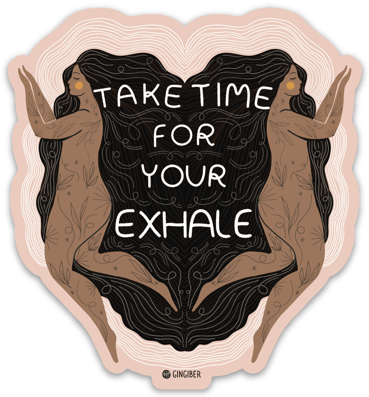 Exhale Sticker - Spiral Circle