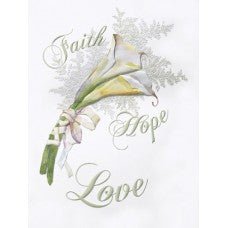 Faith Hope Love Wedding Card - Spiral Circle