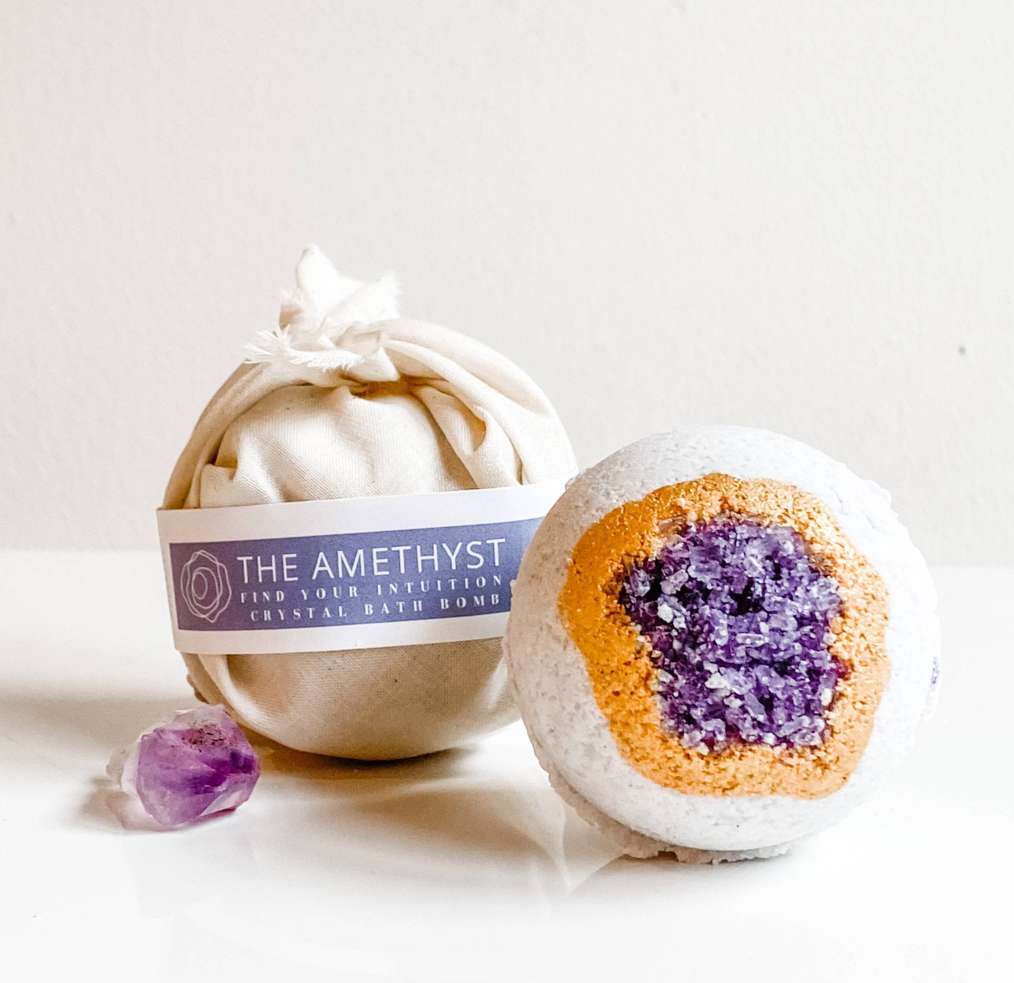Find Your Intuition | Amethyst | Crystal Bath Bomb - Spiral Circle