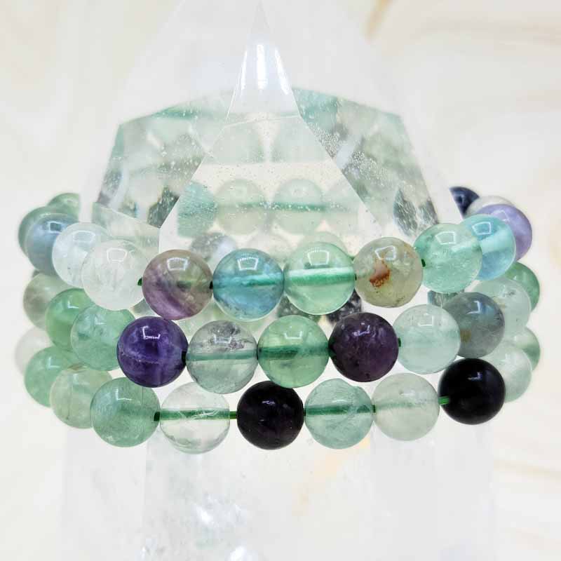 Fluorite Beaded Bracelet | 8MM - Spiral Circle