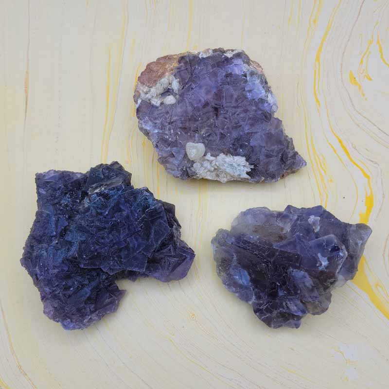 Fluorite Clusters - Spiral Circle