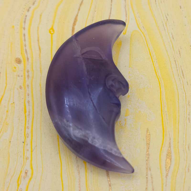 Fluorite Crescent Moon - Spiral Circle