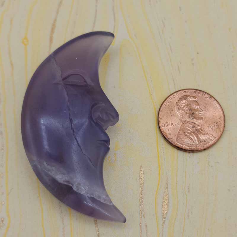 Fluorite Crescent Moon - Spiral Circle