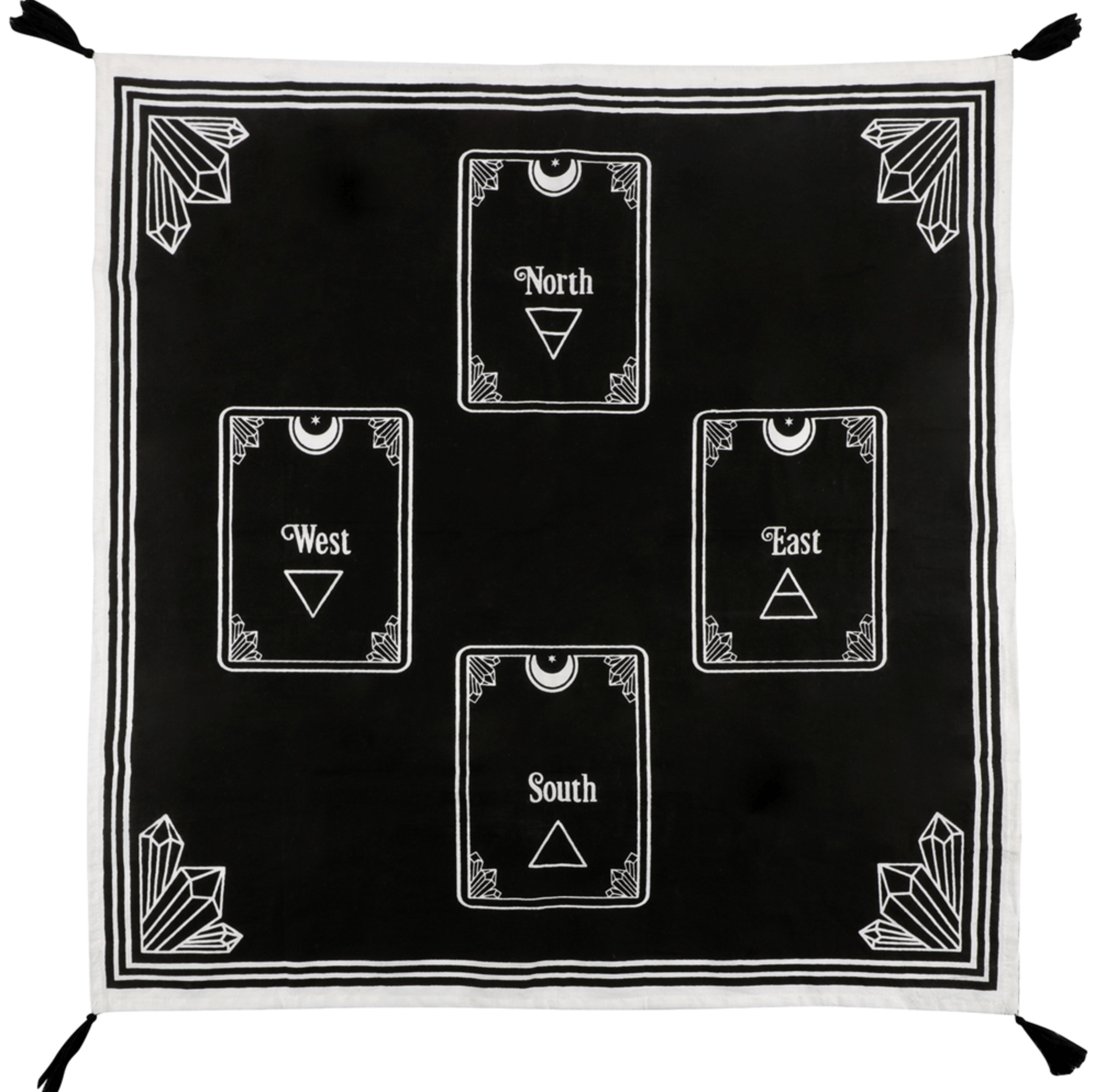 Four Card Spread Altar Cloth - Spiral Circle