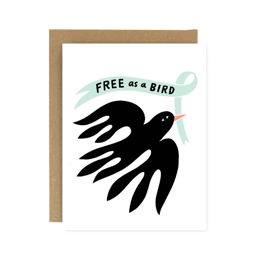 Free As A Bird Card - Spiral Circle