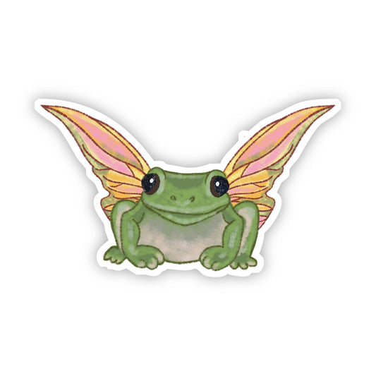 Frog With Wings Sticker - Spiral Circle