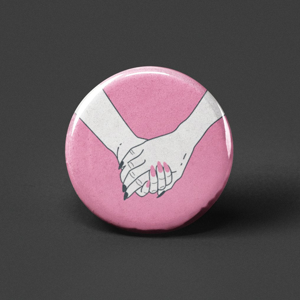 Gal Pals Pinback Button - Spiral Circle