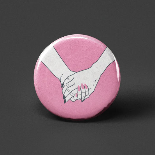 Gal Pals Pinback Button - Spiral Circle