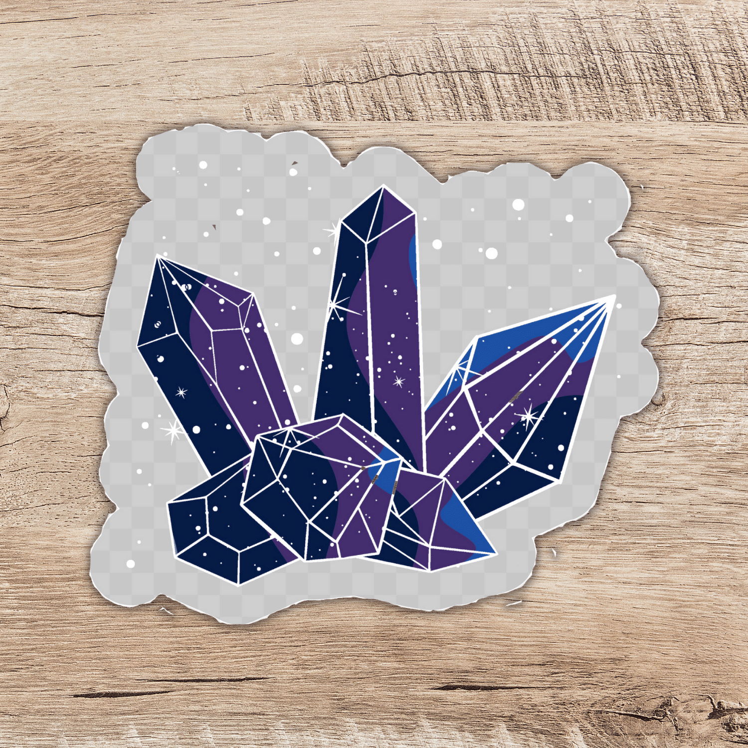 Galaxy Crystal | Clear Sticker - Spiral Circle