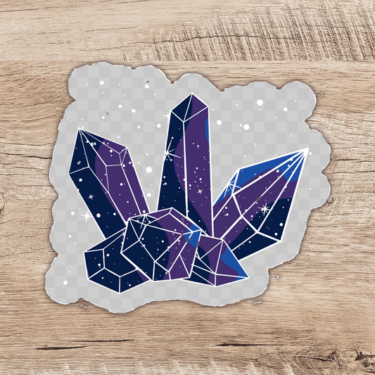 Galaxy Crystal | Clear Sticker - Spiral Circle