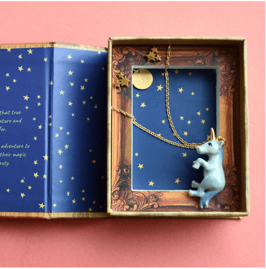 Galaxy Unicorn “Wish On The Stars” Set | Necklace and Earrings - Spiral Circle