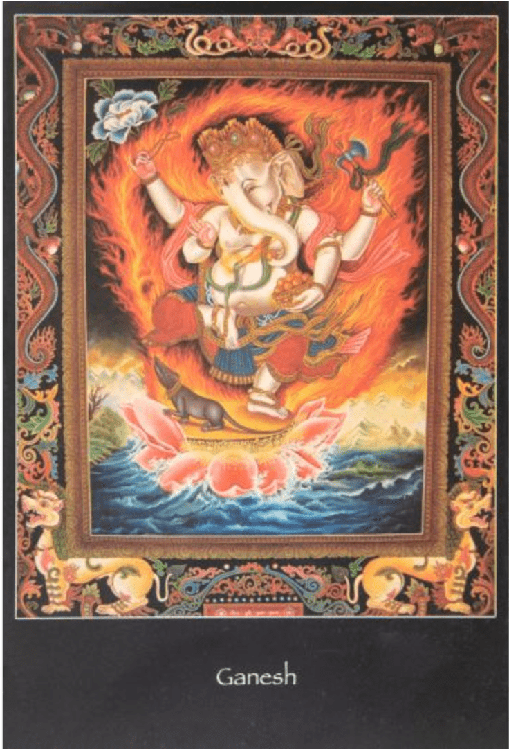 Ganesha | Altar Card - Spiral Circle