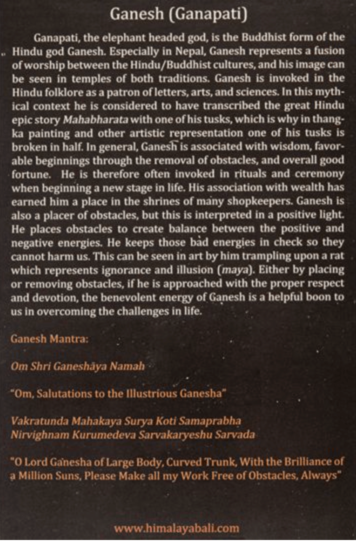 Ganesha | Altar Card - Spiral Circle