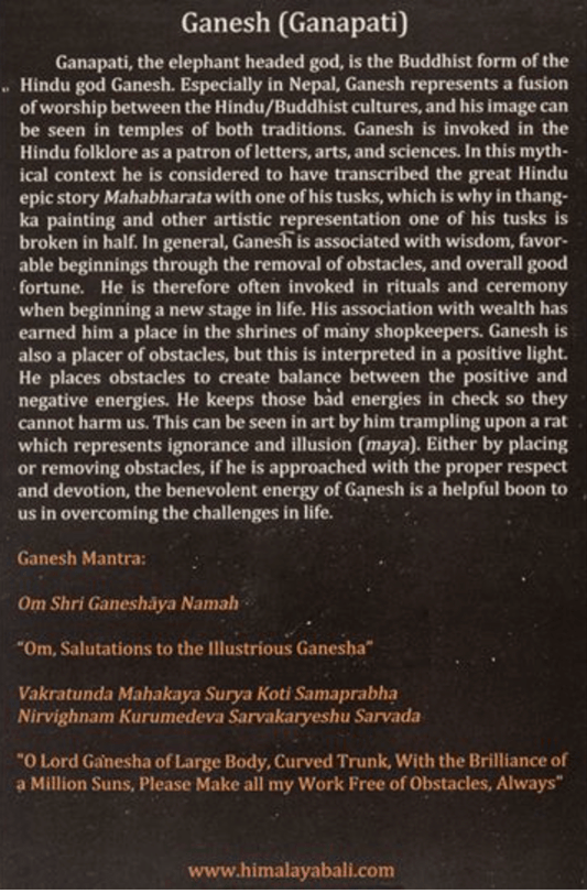 Ganesha | Altar Card - Spiral Circle