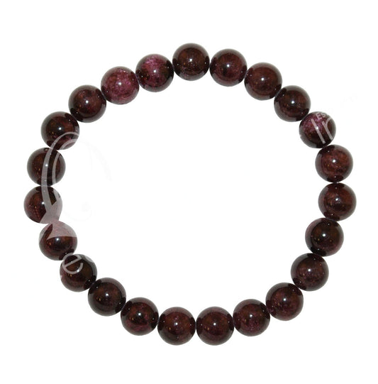 Garnet Bracelet | Strength & Security | 5-6mm - Spiral Circle