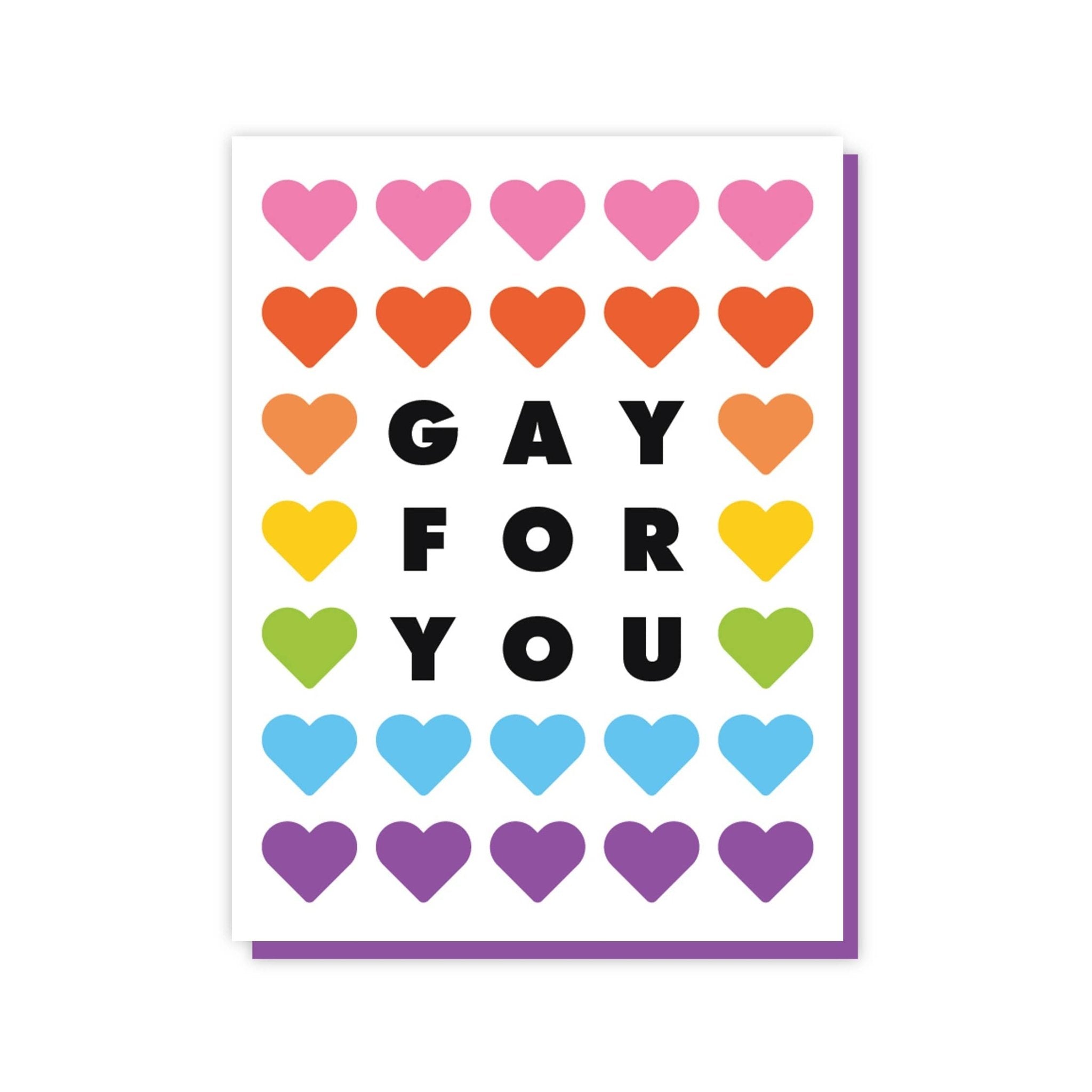 Gay For You A2 Card - Spiral Circle